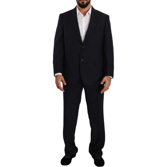 Domenico Tagliente Blue Polyester Single Breasted Formal Suit
