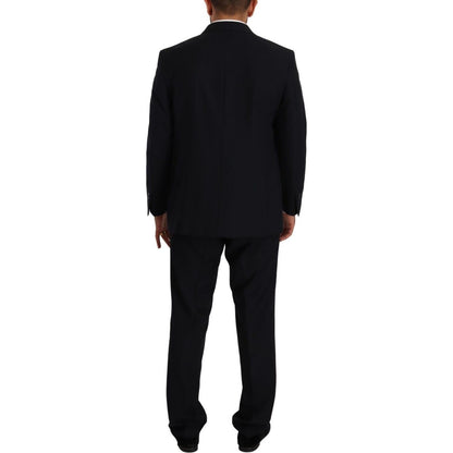 Domenico Tagliente Blue Polyester Single Breasted Formal Suit