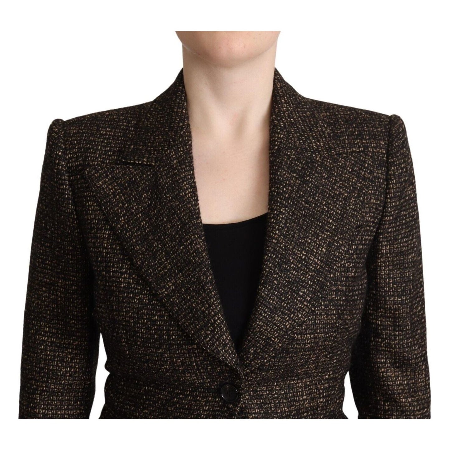 Dolce & Gabbana Dark Brown Wool Single Breasted 2 Pc Jacket Pants