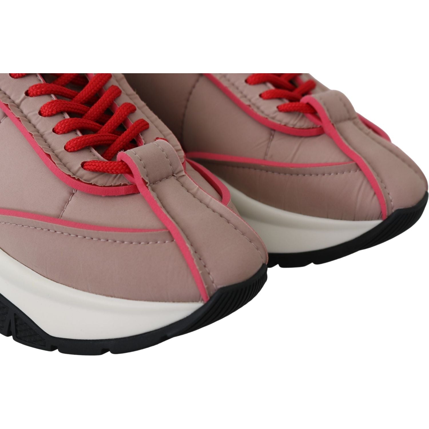 Jimmy Choo Ballet Pink and Red Raine Sneakers