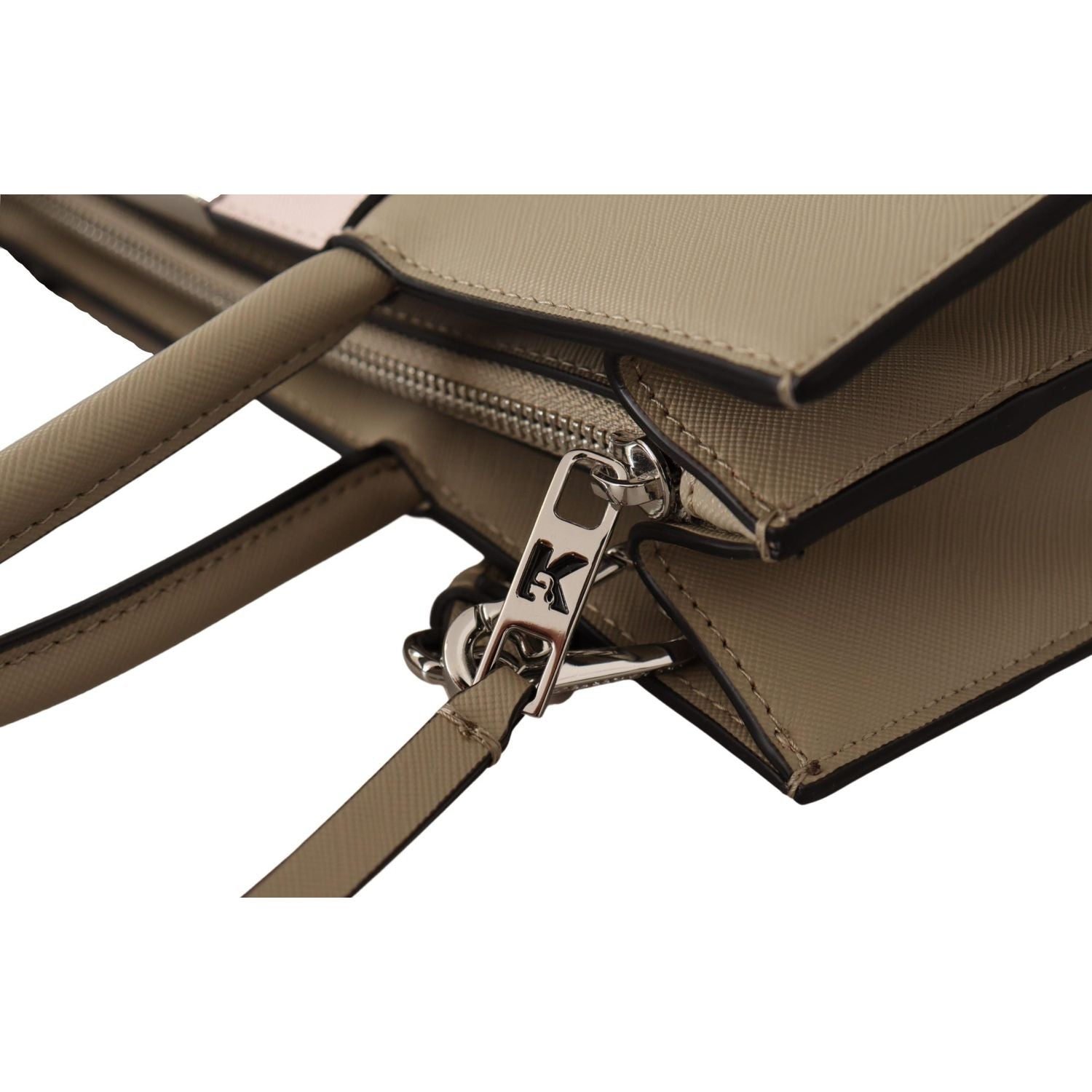 Karl Lagerfeld Sage Green Polyurethane Tote Shoulder Bag