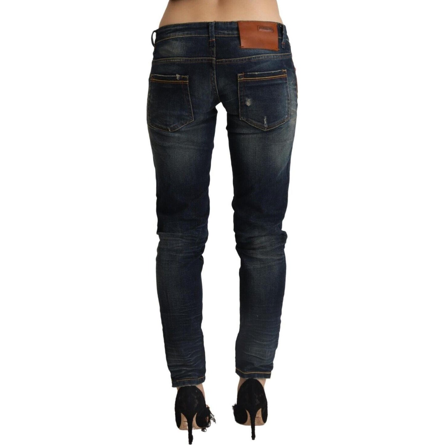 Acht Chic Dark Blue Slim Fit Denim for Style Aficionados Acht