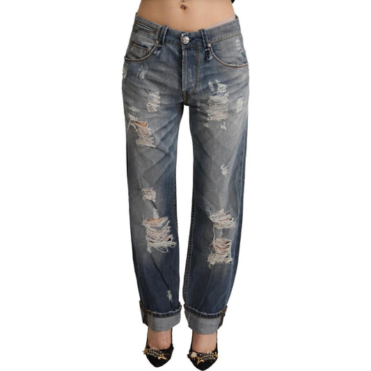 Acht Chic Mid Waist Baggy Fit Denim Acht