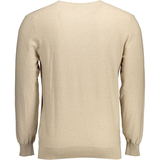 Gant Beige Cotton Men Sweater Gant