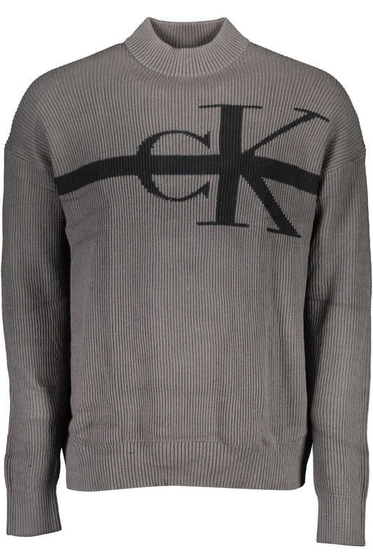 Calvin Klein Gray Cotton Men Sweater Calvin Klein