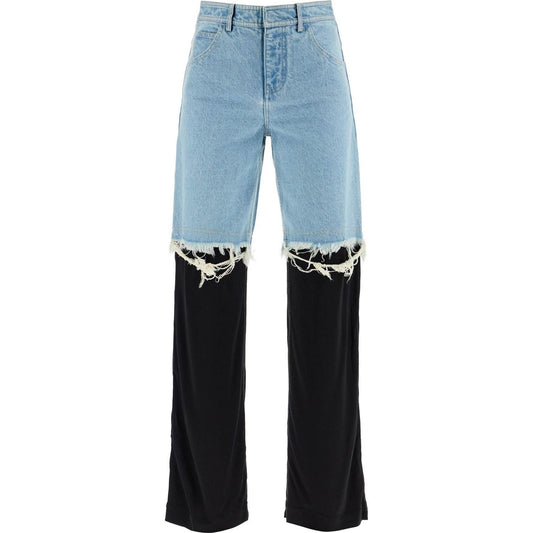 Christopher Esber high-waisted jeans with jersey inserts Jeans Christopher Esber