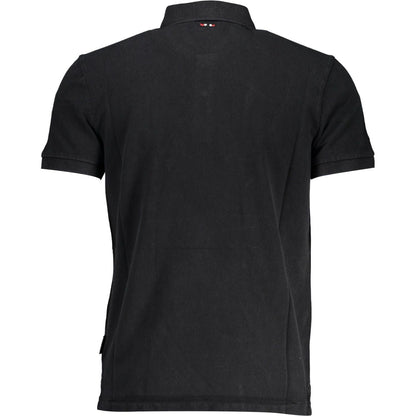 Napapijri Black Cotton Polo Shirt