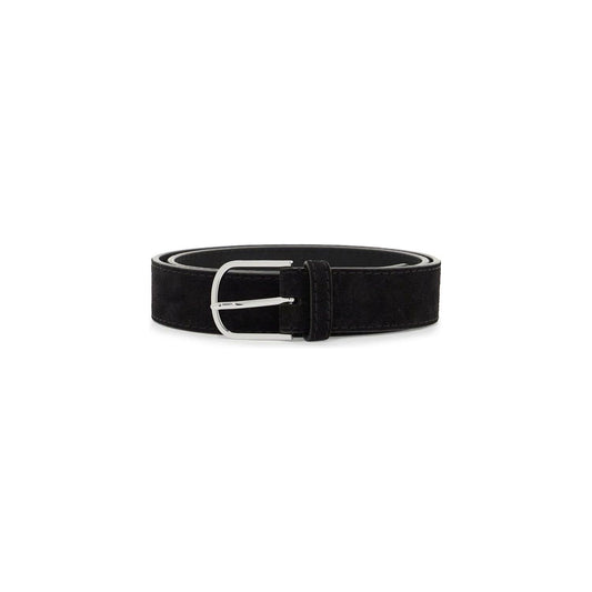 Toteme wide suede leather belt with large buckle Belts Toteme