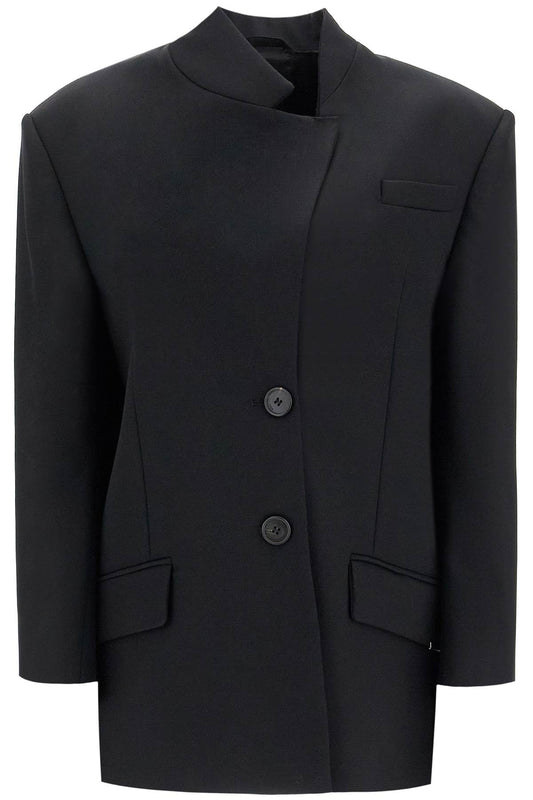 The Attico asymmetric wool blazer for