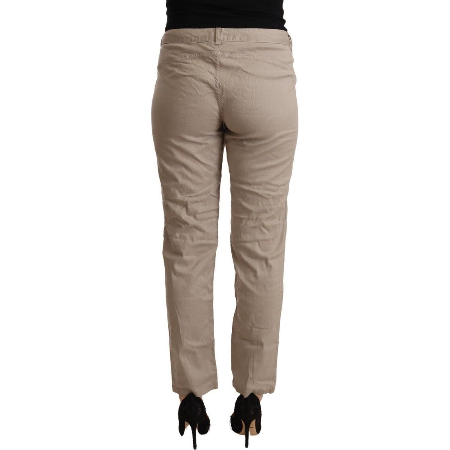 Acht Beige Mid Waist Tapered Pants Acht