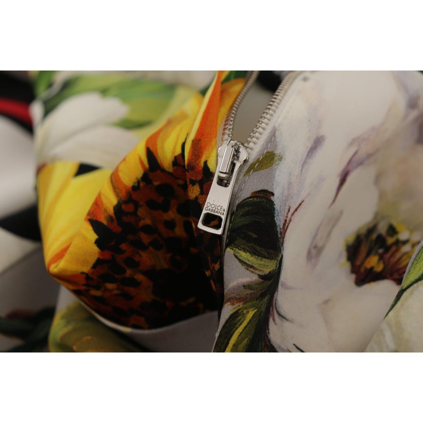 Dolce & Gabbana Multicolor Charmeuse Floral Sheath Jaquard Pachwork Dress