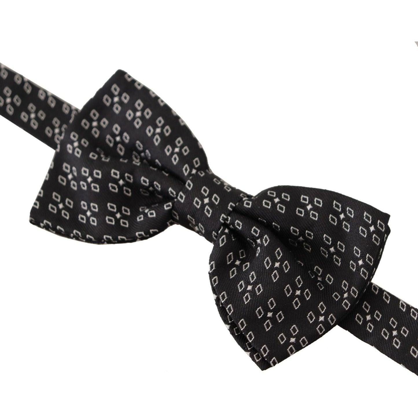 Dolce & Gabbana Black White Polka Dot 100% Silk Neck Papillon Tie