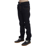 Acht Elegant Straight Fit Mens Luxury Jeans Jeans & Pants Acht Black