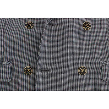 Master Coat Blue Double Breasted Regular Fit Blazer