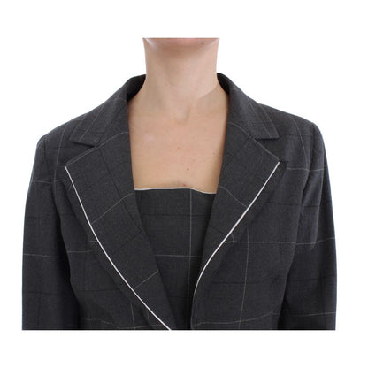 BENCIVENGA Gray Stretch Sheath Dress Suit Set