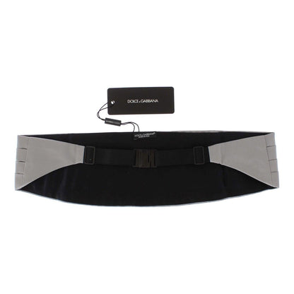 Dolce & Gabbana Silver Wide Belt Silk Cummerbund 1728,67345645728,Accessories,Belts - Accessories,Cummerbund - Men - Accessories,Dolce & Gabbana,High-Waist Belts - Belts - Accessories,IT48 | M,Material: 100% Silk,Men,Men - Accessories,New with tags,Silver