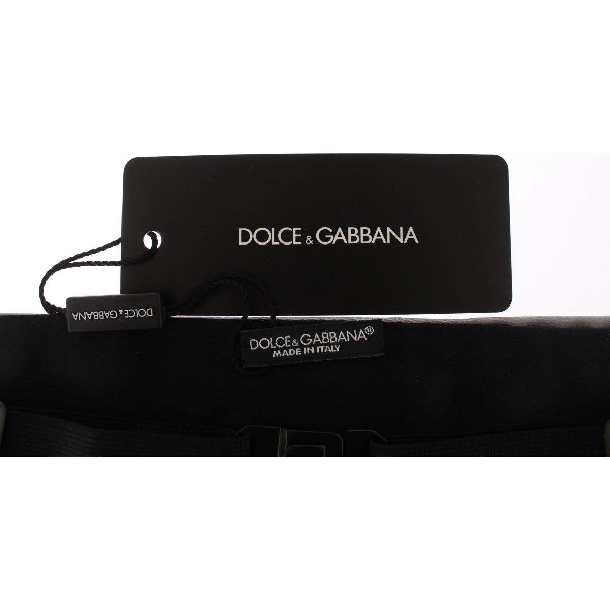 Dolce & Gabbana Silver Wide Belt Silk Cummerbund 1728,67345645728,Accessories,Belts - Accessories,Cummerbund - Men - Accessories,Dolce & Gabbana,High-Waist Belts - Belts - Accessories,IT48 | M,Material: 100% Silk,Men,Men - Accessories,New with tags,Silver