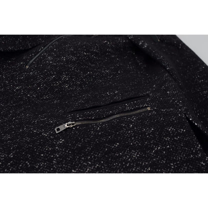 Dolce & Gabbana Black Wool Double Breasted Coat Men Jacket Dolce & Gabbana