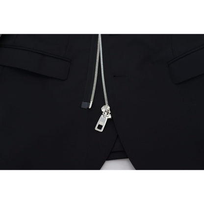 Dolce & Gabbana Black Wool Full Zip Long Sleeves Jacket Dolce & Gabbana