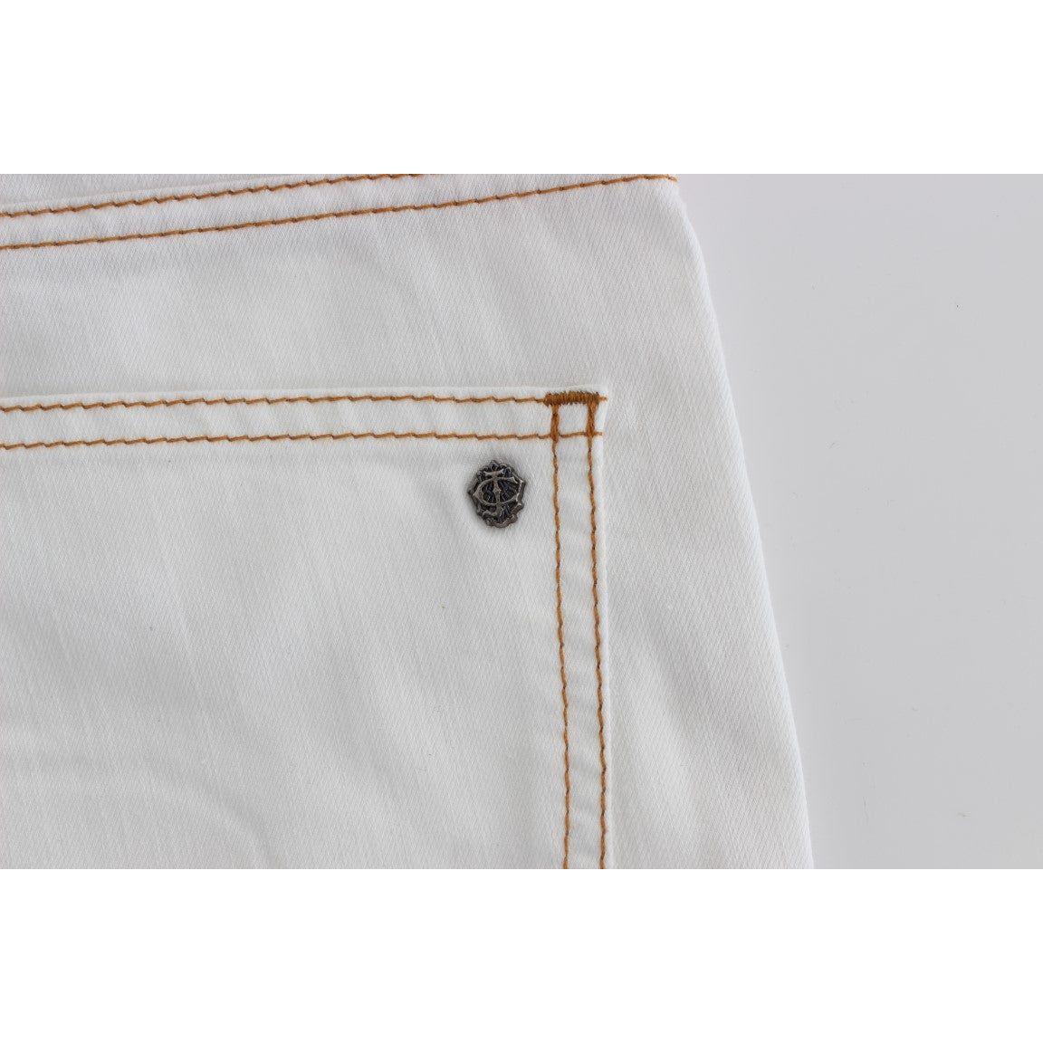 Cavalli Chic White Slim Fit Denim Cavalli