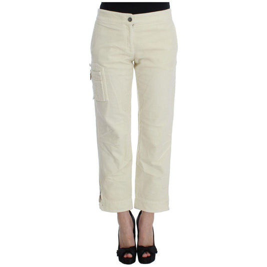 Ermanno Scervino Beige Capri Cropped Chic Pants Jeans & Pants Ermanno Scervino