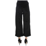 Ermanno Scervino Chic Black Wide Leg Cotton Jeans Jeans & Pants Ermanno Scervino Black
