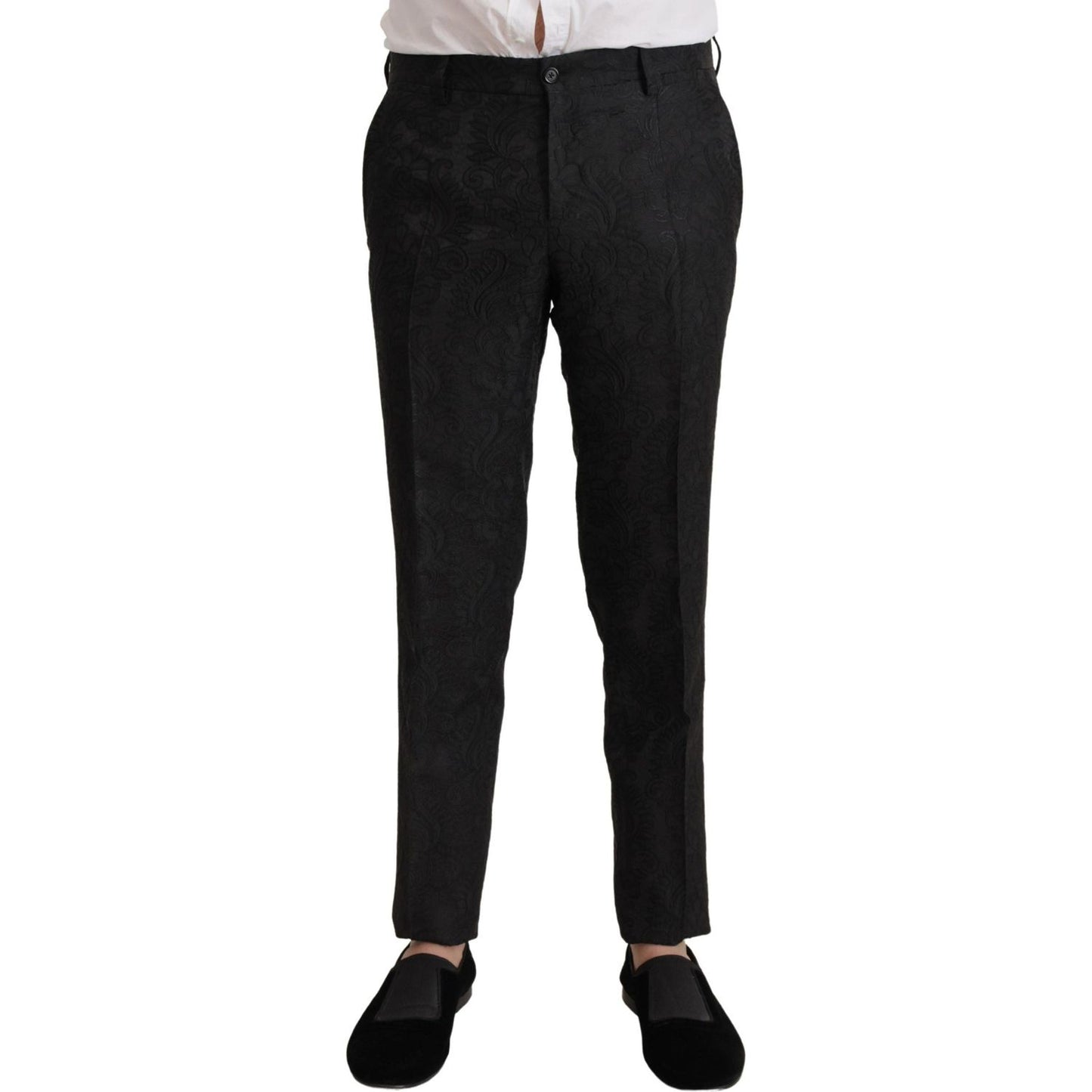 Dolce & Gabbana Black Brocade Formal 2 Piece MARTINI Suit Dolce & Gabbana