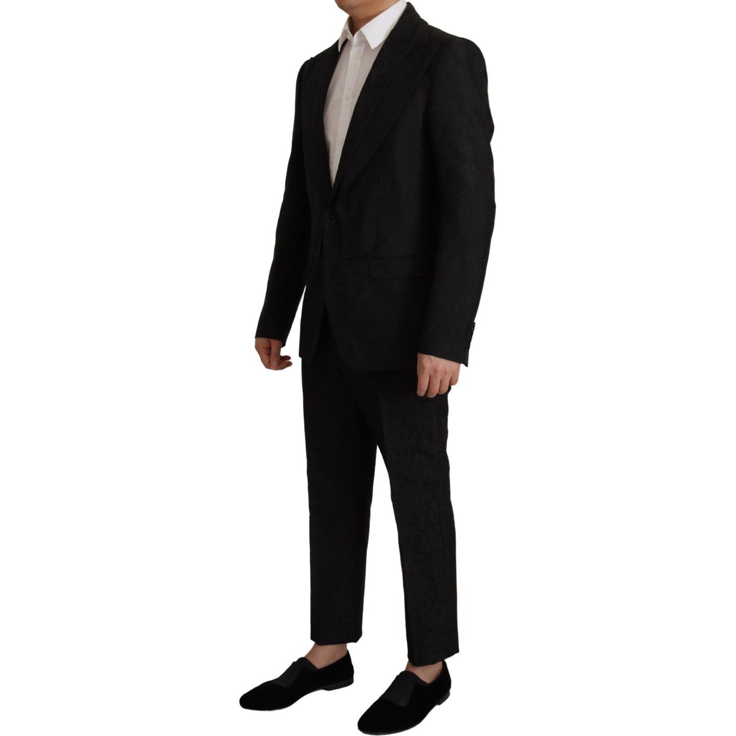 Dolce & Gabbana Black Polyester Formal 2 Piece MARTINI Suit Dolce & Gabbana