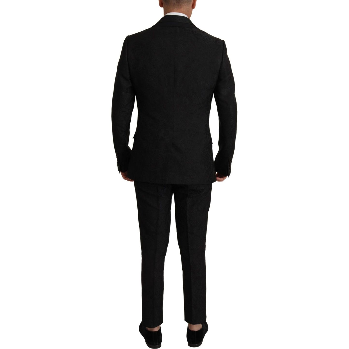Dolce & Gabbana Black Polyester Formal 2 Piece MARTINI Suit Dolce & Gabbana