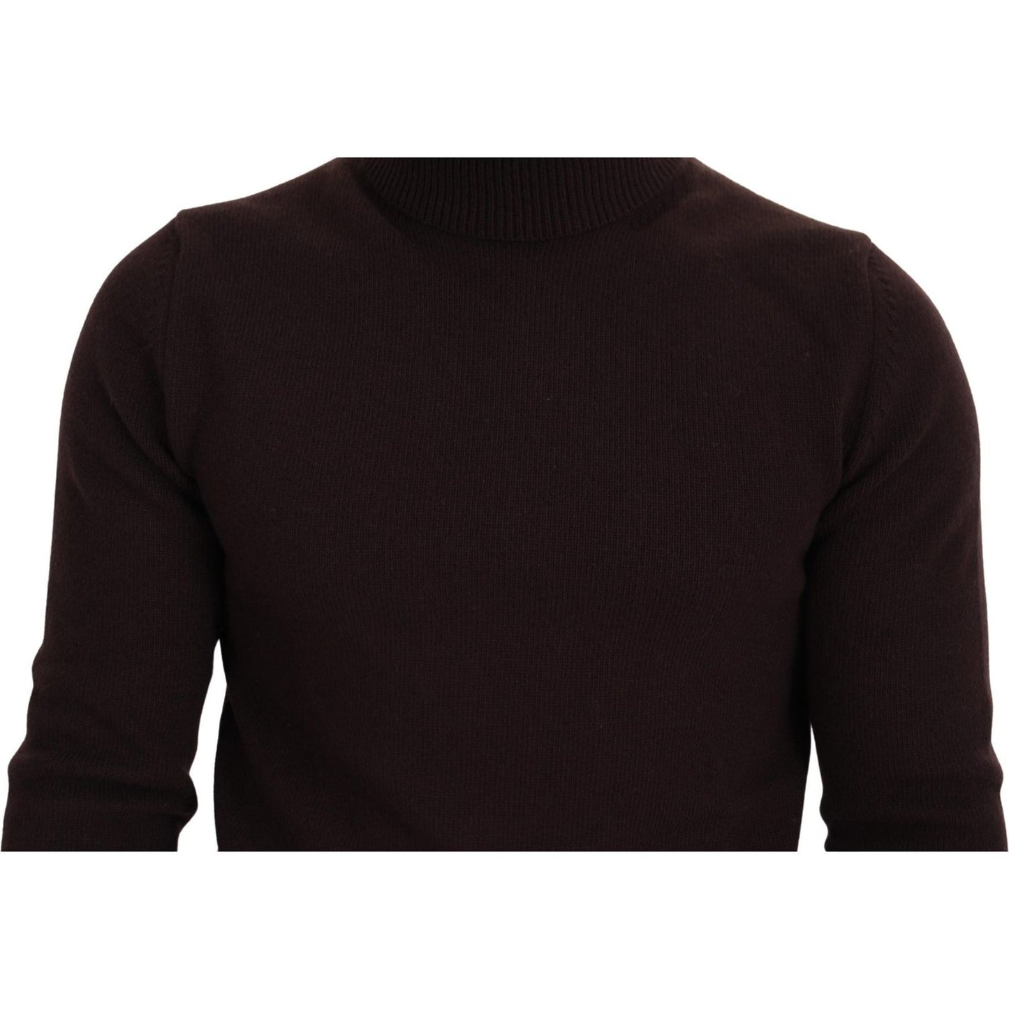 Dolce & Gabbana Brown Wool Turtle Neck Pullover Sweater Dolce & Gabbana