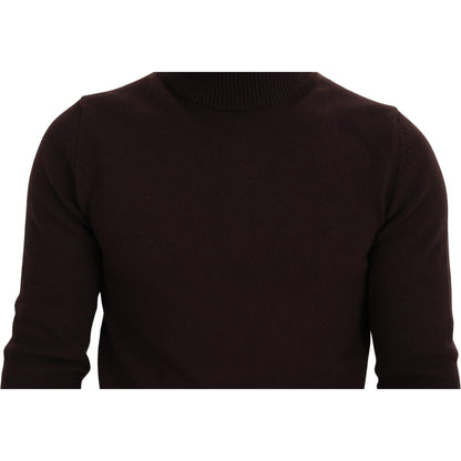 Dolce & Gabbana Brown Wool Turtle Neck Pullover Sweater Dolce & Gabbana