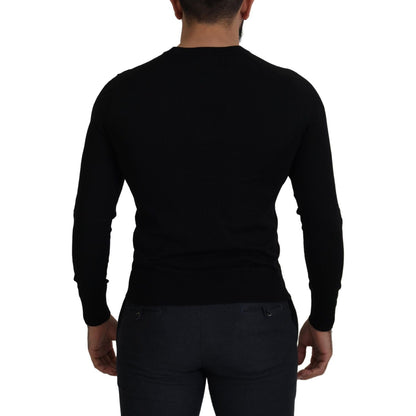 Dolce & Gabbana Black Wool Button Down Cardigan Sweater Dolce & Gabbana