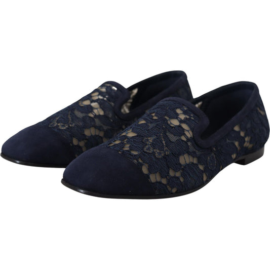 Dolce & Gabbana Elegant Blue Loafers Flats - Summer Chic Dolce & Gabbana