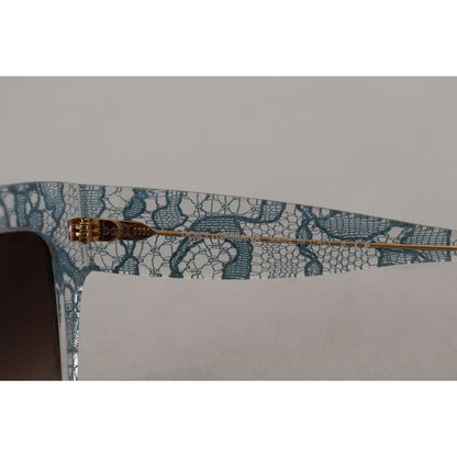 Dolce & Gabbana Blue Lace Acetate Crystal Butterfly DG4231 Sunglasses