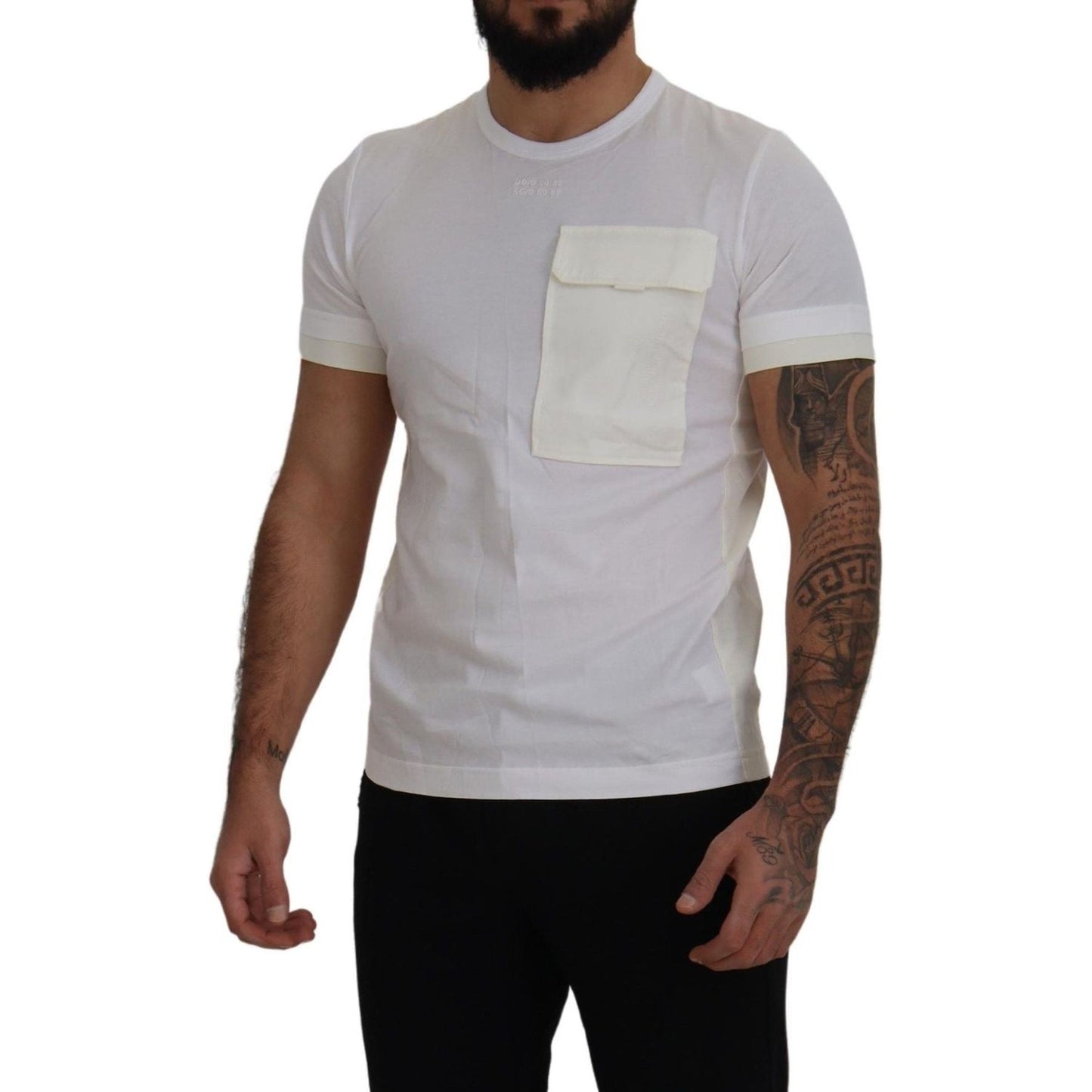 Dolce & Gabbana White Flap Pocket Short Sleeves T-shirt