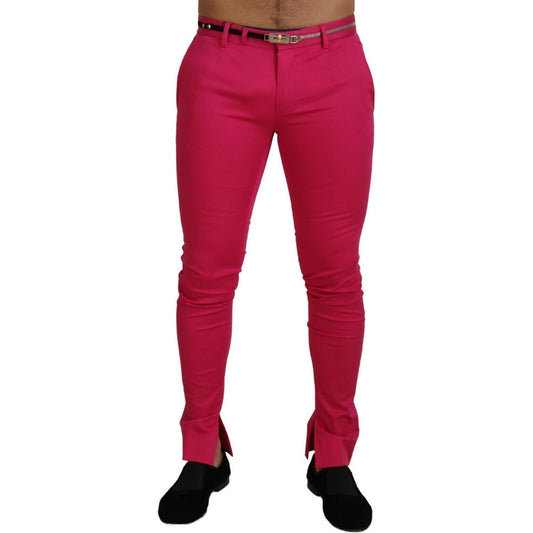 Dolce & Gabbana Chic Pink Cotton Blend Trousers Dolce & Gabbana