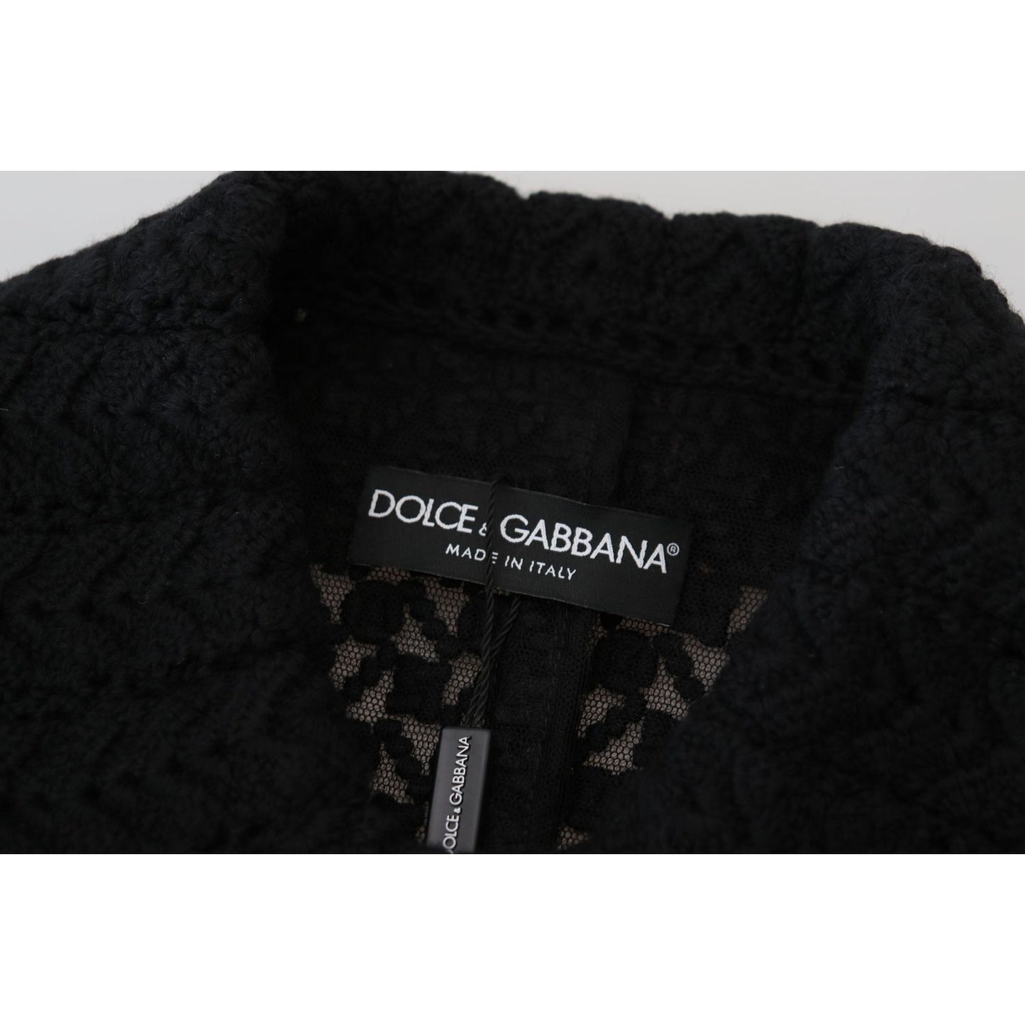 Dolce & Gabbana Black Button Down Long Blazer Cotton Jacket 11% Acrylic,1728,20% Viscose,28% Polyester,4% Wool,5% Nylon,67345645728,Black,Clothing,Dolce & Gabbana,Full-Length Jackets - Jackets & Coats - Clothing,IT40|S,Jackets & Coats - Clothing,Jackets &