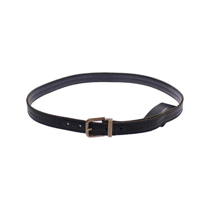 Dolce & Gabbana Blue Leather Logo Belt 1728,40% Cotton,67345645728,95 cm / 38 Inches,Accessories,Belts - Accessories,Belts - Men - Accessories,Blue,Dolce & Gabbana,Material: 60% Leather,Men,Men - Accessories,New with tags,Regular Belts - Belts - Accessori