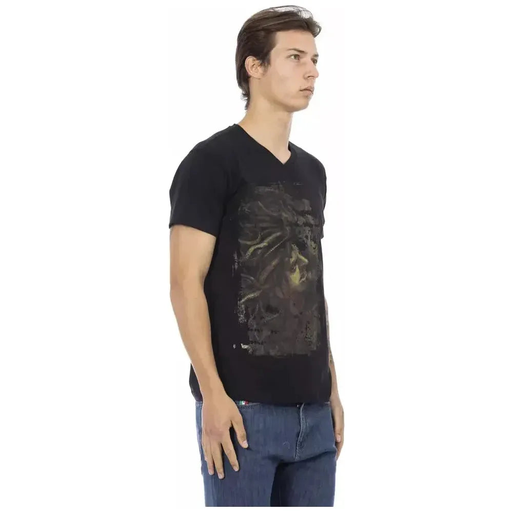 Trussardi Action Black Cotton Men's T-Shirt