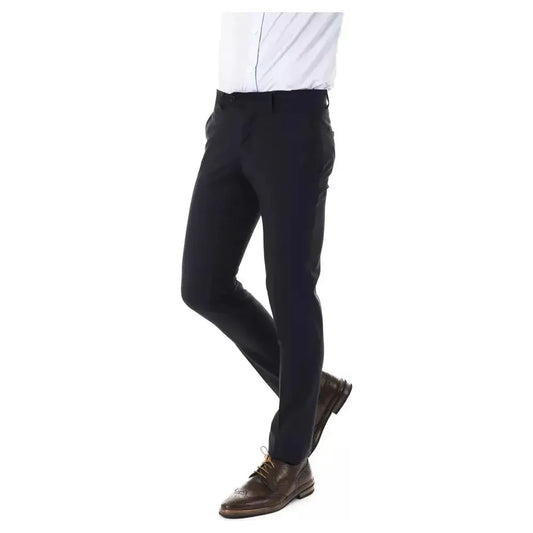 Uominitaliani Gray Wool Men Pant Uominitaliani