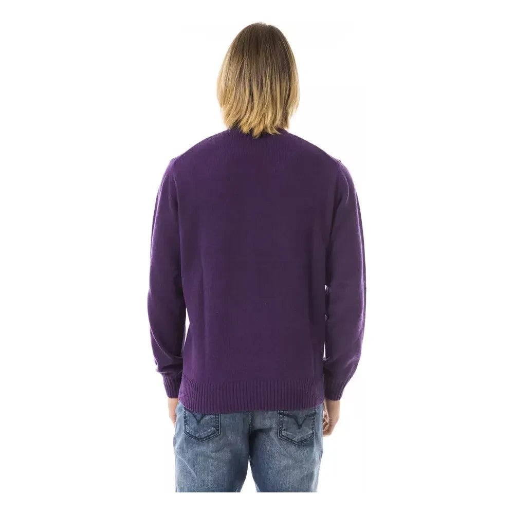 Uominitaliani Purple Wool Men Sweater Uominitaliani