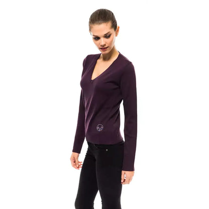 Montana Blu Purple Wool Women Sweater