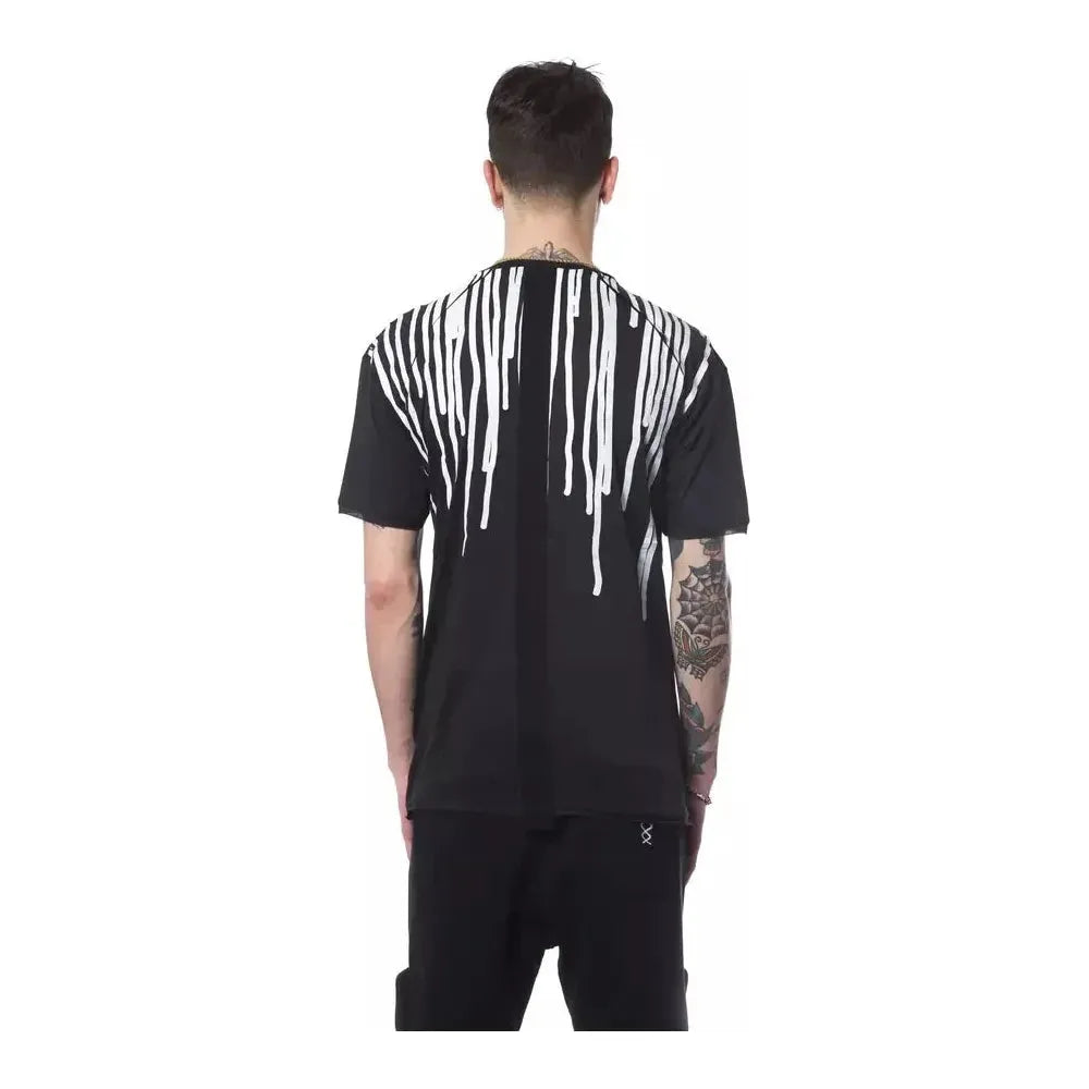 Nicolo Tonetto Black Cotton Men T-Shirt