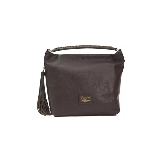Pompei Donatella Brown Leather Women Shoulder Bag 1728,67345744032,Bags,Brown,New with tags,Pompei Donatella,Shoulder Bags - Bags,Shoulder Bags - Women - Bags,Women,Women - Bags