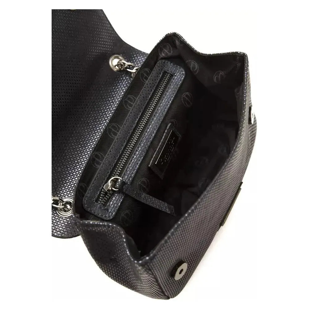 Pompei Donatella Blue Leather Women Crossbody Bag Crossbody Bag