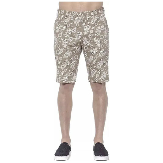 PT Torino Beige Cotton Men Bermuda Shorts Shorts