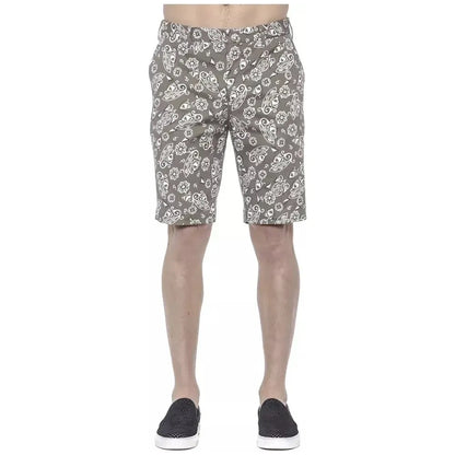 PT Torino Green Cotton Men Bermuda Short PT Torino