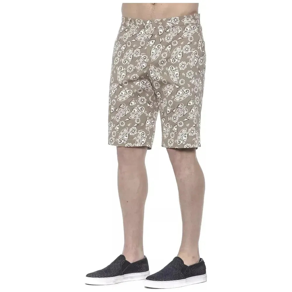 PT Torino Beige Cotton Men Bermuda Shorts