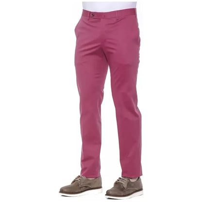 PT Torino Fuchsia Cotton Men Trouser PT Torino