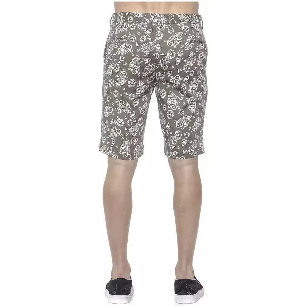 PT Torino Green Cotton Men Bermuda Short PT Torino